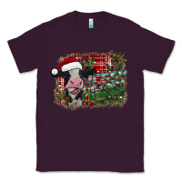 Plum merry christmas cow Classic Tee - CowhideDigitalArt