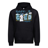 Black Baby It's Cold Outside Urban Hoodie - FaDigitalArtStudio