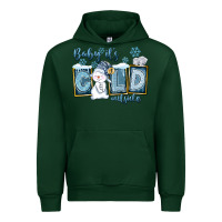 Forest Green Baby It's Cold Outside Urban Hoodie - FaDigitalArtStudio