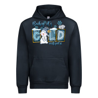 Navy Baby It's Cold Outside Urban Hoodie - FaDigitalArtStudio