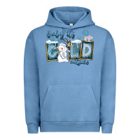 Pigment Pebble Blue Baby It's Cold Outside Urban Hoodie - FaDigitalArtStudio