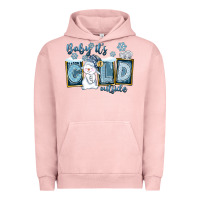 Pigment Salmon Baby It's Cold Outside Urban Hoodie - FaDigitalArtStudio