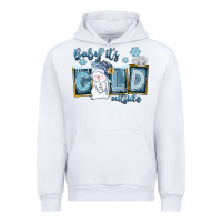 White Baby It's Cold Outside Urban Hoodie - FaDigitalArtStudio