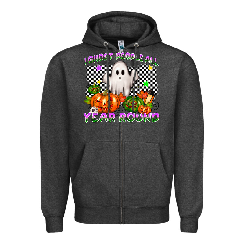I Ghost People All Year Round Zipper Hoodie by NancyCooperArtShop | Teevron