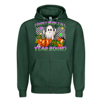 Sports Green I ghost people all year round Zipper Hoodie - NancyCooperArtShop