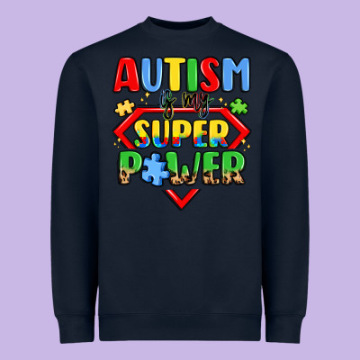 Autism Is My Superpower Heavyweight Sweatshirt Designed By Lillyallendesigns