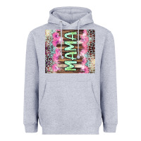 Heather Grey Mama leopard Heavyweight Hoodie - CowGirlArtShop
