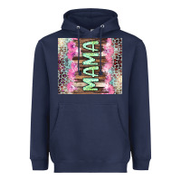 Navy Mama leopard Heavyweight Hoodie - CowGirlArtShop