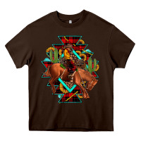 Chocolate Brown aztec rodeo cowboy christmas Heavy Core Tee - JahusDesignShop