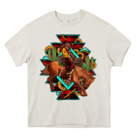 Cream aztec rodeo cowboy christmas Heavy Core Tee - JahusDesignShop