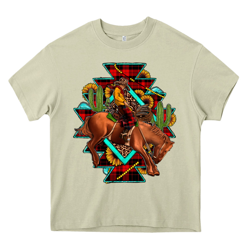 Aztec Rodeo Cowboy Christmas Heavy Core Tee by JahusDesignShop | Teevron