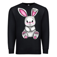 Black Cute bunny Easter Premium Sweatshirt - CowGirlArtShop