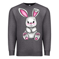 Charcoal Heather Cute bunny Easter Premium Sweatshirt - CowGirlArtShop