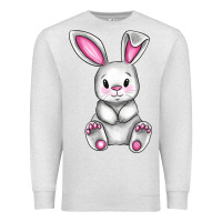 Oatmeal Heather Cute bunny Easter Premium Sweatshirt - CowGirlArtShop