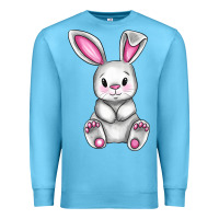Ocean Blue Cute bunny Easter Premium Sweatshirt - CowGirlArtShop