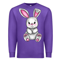 Purple Cute bunny Easter Premium Sweatshirt - CowGirlArtShop