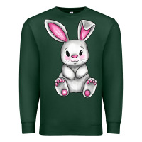 Sports Green Cute bunny Easter Premium Sweatshirt - CowGirlArtShop