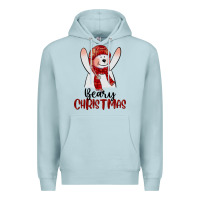 Blue Mist beary christmas Premium Hoodie - CowGirlArtShop