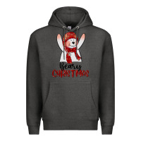 Charcoal Heather beary christmas Premium Hoodie - CowGirlArtShop