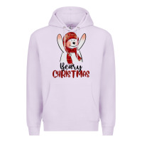 Lilac beary christmas Premium Hoodie - CowGirlArtShop