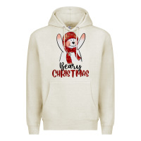 Oatmeal Heather beary christmas Premium Hoodie - CowGirlArtShop