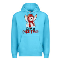 Ocean Blue beary christmas Premium Hoodie - CowGirlArtShop