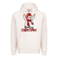 Pale Pink beary christmas Premium Hoodie - CowGirlArtShop