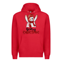 Red beary christmas Premium Hoodie - CowGirlArtShop