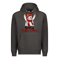 Smoke beary christmas Premium Hoodie - CowGirlArtShop