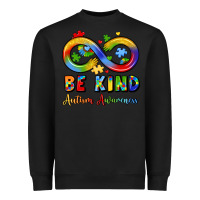Black be kind autism awareness infinity symbol Heavyweight Sweatshirt - LillyAllenDesigns