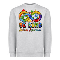 Heather Grey be kind autism awareness infinity symbol Heavyweight Sweatshirt - LillyAllenDesigns