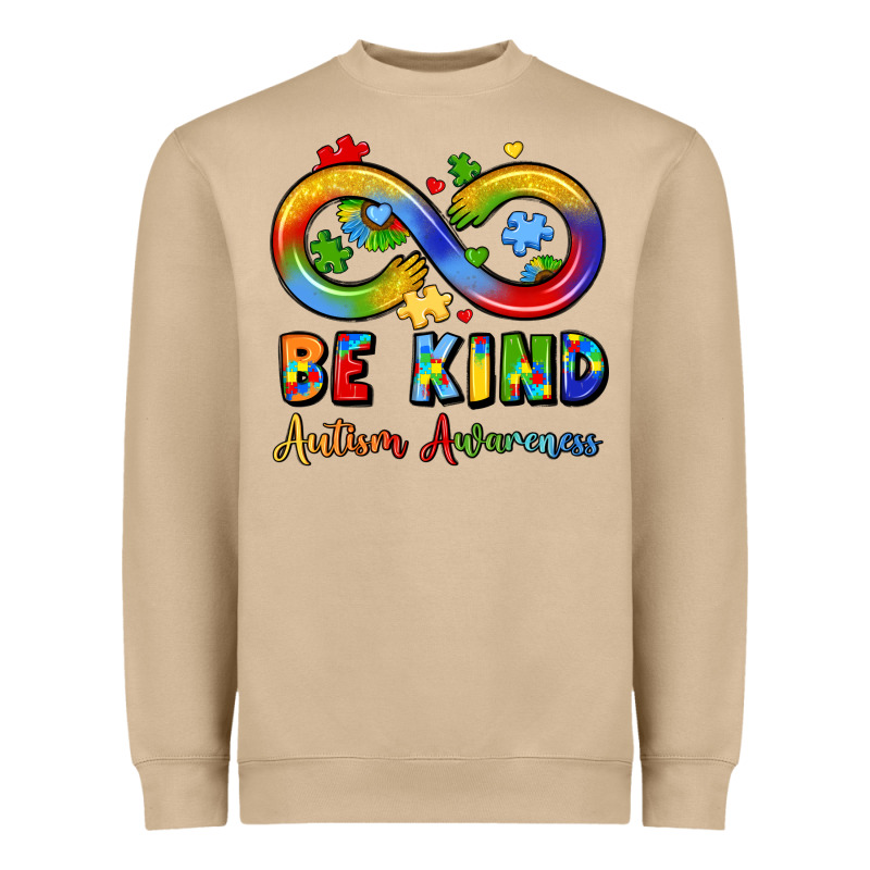 Be Kind Autism Awareness Infinity Symbol Heavyweight Sweatshirt by LillyAllenDesigns | Teevron