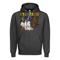 Charcoal Heather Cycopath Zipper Hoodie - NancyCooperArtShop