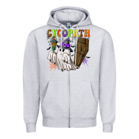Heather Grey Cycopath Zipper Hoodie - NancyCooperArtShop