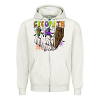 Oatmeal Heather Cycopath Zipper Hoodie - NancyCooperArtShop