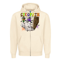 Sandshell Cycopath Zipper Hoodie - NancyCooperArtShop