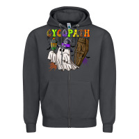 Smoke Cycopath Zipper Hoodie - NancyCooperArtShop