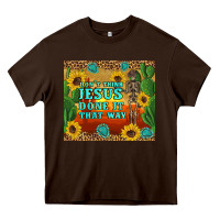Chocolate Brown don't think jesus done it that way western skeleton cactus Heavy Core Tee - Artiststas