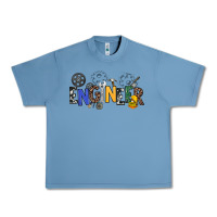 Pebble Blue engineer Urban Heavy Tee - NancyCooperArtShop