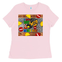 Bubblegum Pink skidsteer tumbler Ladies Tee - Artiststas