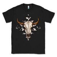 Black bull skull with aztec Classic Tee - MaliasSmallBusiness