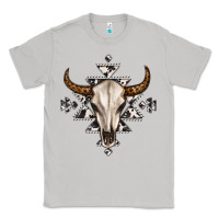 Moon Dust bull skull with aztec Classic Tee - MaliasSmallBusiness