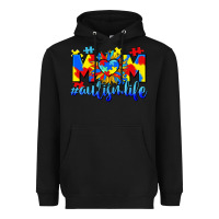 Black Mom Autism life Heavyweight Hoodie - CowGirlArtShop