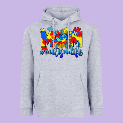 Mom Autism Life Heavyweight Hoodie Designed By Cowgirlartshop