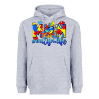 Heather Grey Mom Autism life Heavyweight Hoodie - CowGirlArtShop