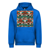 Cobalt native american aztec seamless pattern 3 Urban Hoodie - BundleAndBundleShop