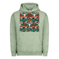 Pigment Oil Green native american aztec seamless pattern 3 Urban Hoodie - BundleAndBundleShop