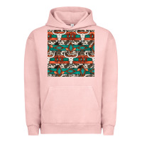 Pigment Salmon native american aztec seamless pattern 3 Urban Hoodie - BundleAndBundleShop