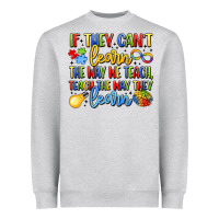 Heather Grey if they can't learn the way we teach teach the  wa Heavyweight Sweatshirt - LillyAllenDesigns