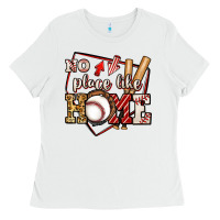 White no place like home baseball Ladies Tee - Jasminsmagicworld